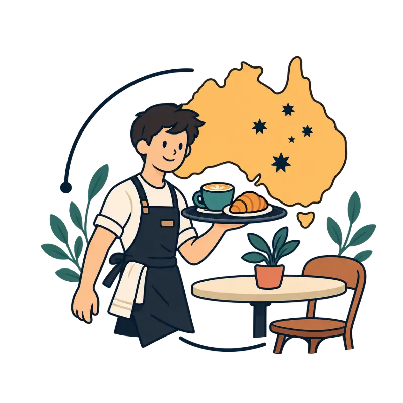 Preparación de espresso barista Australia
