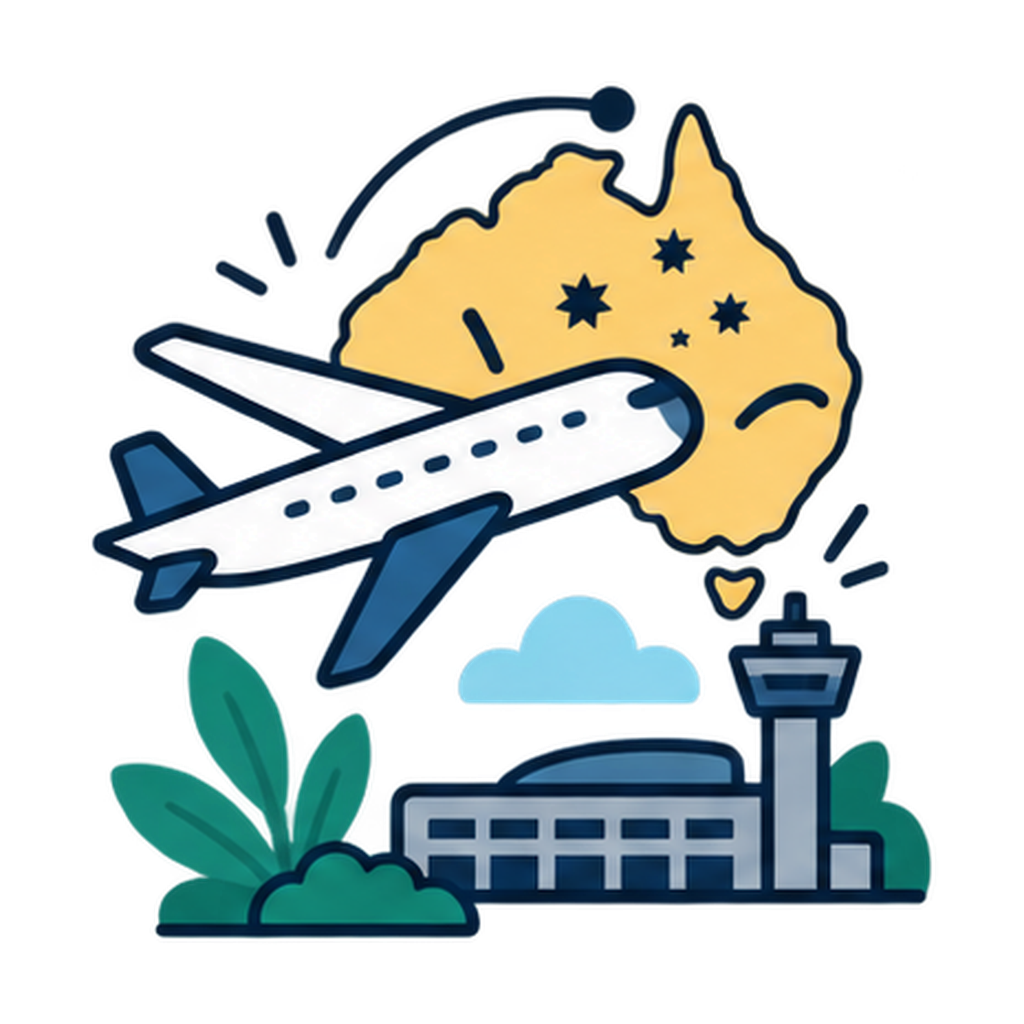 Vuelo y llegada a Australia