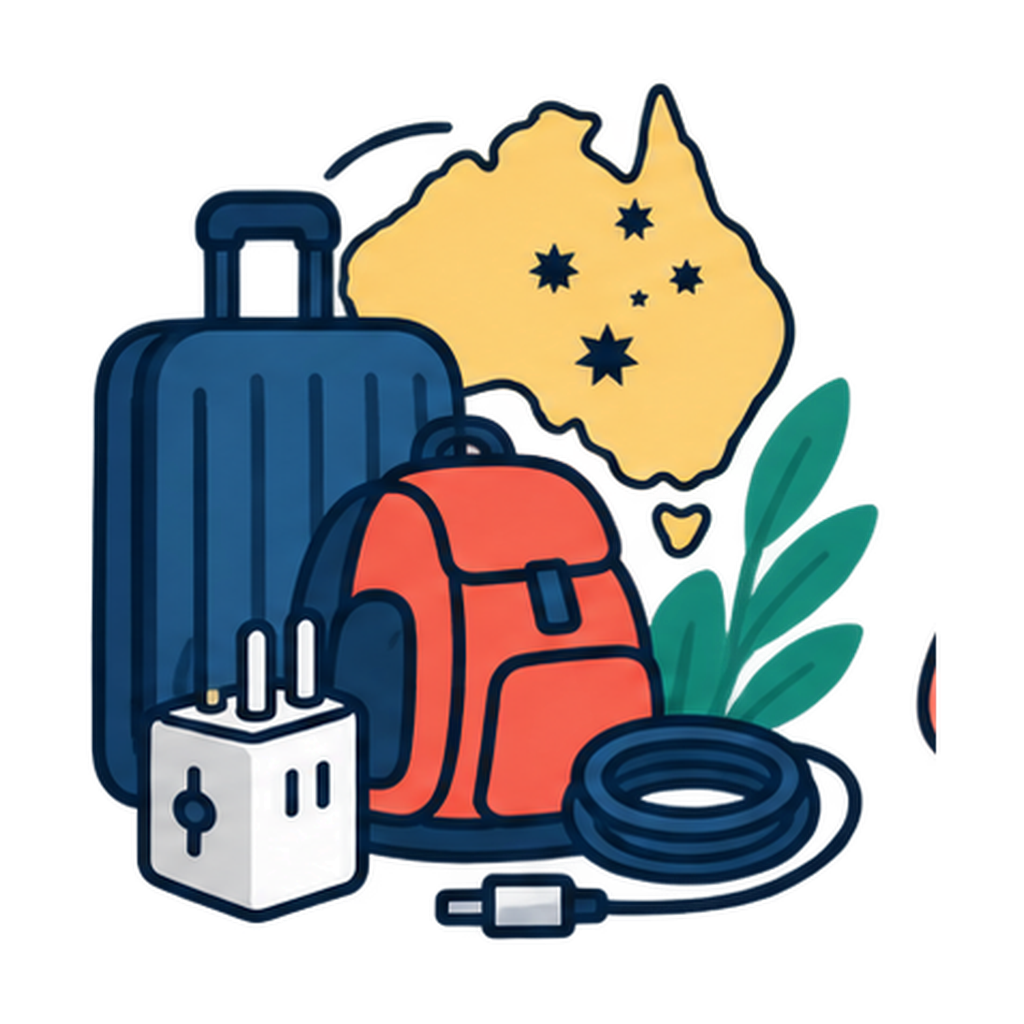 Equipaje y adaptador para viajar a Australia