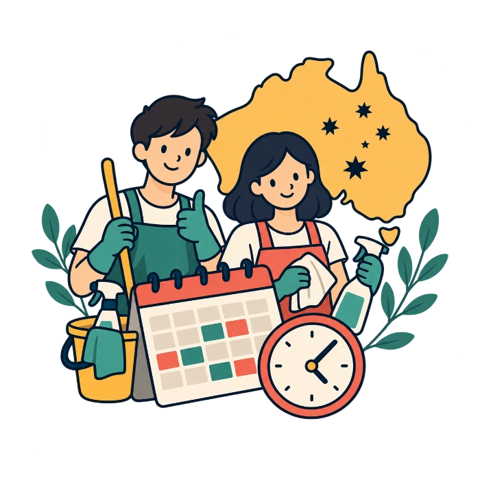 Turnos de trabajo de limpieza en Australia