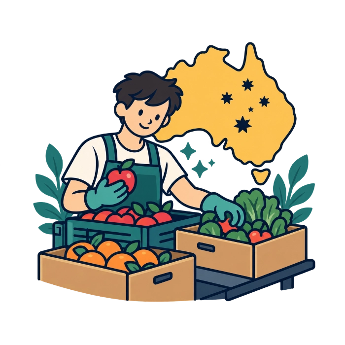 Packing y sorting en granjas de Australia